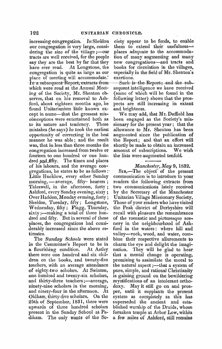 Monthly Repository (1806-1838) and Unitarian Chronicle (1832-1833): F Y, 1st edition, Supplement to no. 6 - Untitled Article