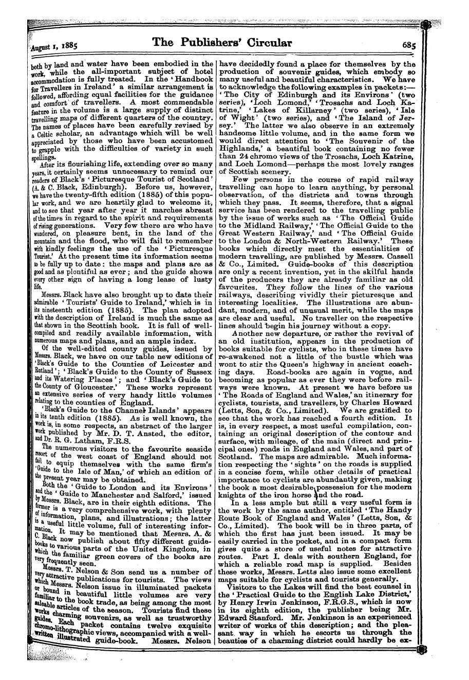 Publishers’ Circular (1880-1890): jS F Y, 1st edition: 5