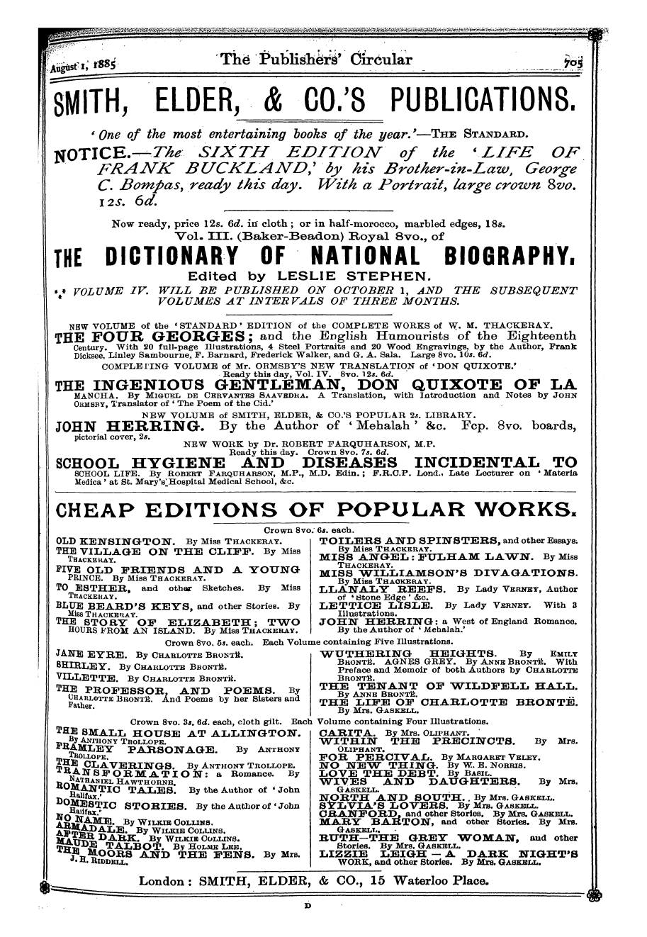 Publishers’ Circular (1880-1890): jS F Y, 1st edition: 25