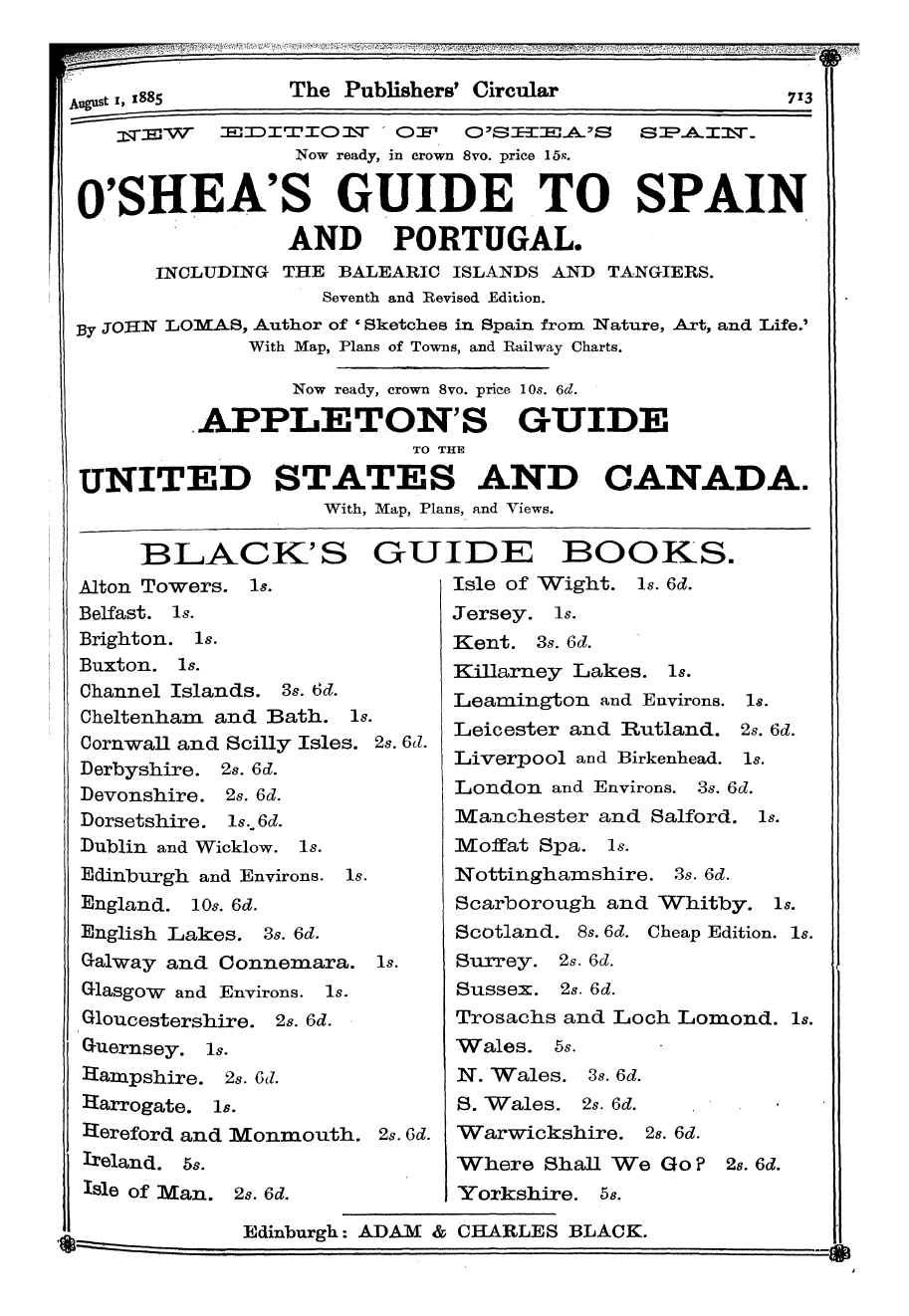 Publishers’ Circular (1880-1890): jS F Y, 1st edition: 33