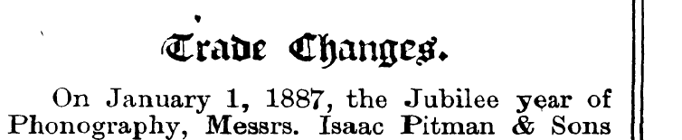 Crabe Cf>ange£» On January 1, 1887, the ...