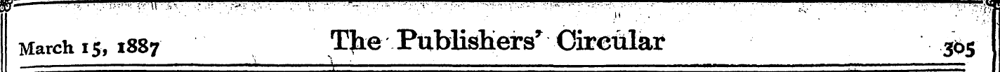 March 15,1887 TJiePublishers* Ciretilar ...