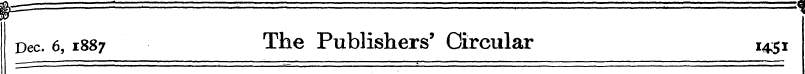 1== " ' • • '• - ' ' ' ==< Dec. 6,1887 T...