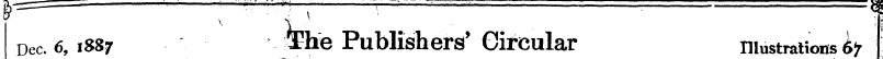 F= •'¦ '} y r -—~—-— ; ¦ « Dec. 6,1887 T...