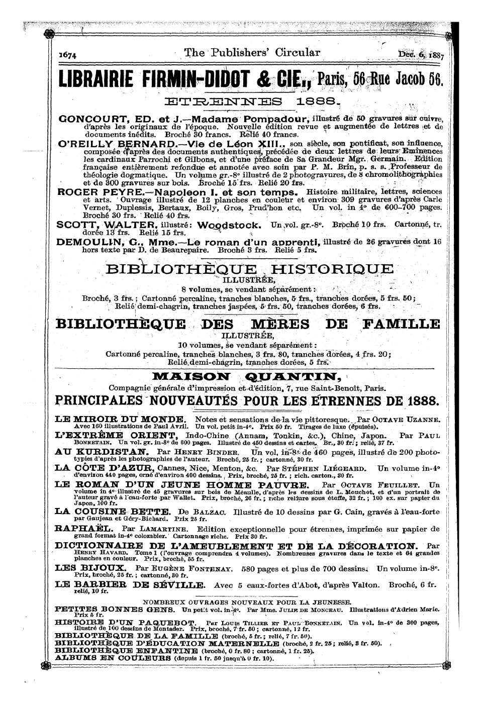 Publishers’ Circular (1880-1890): jS F Y, 1st edition - B [' , . ,'. .' -¦'" ' " ; 7 •- ..... .....