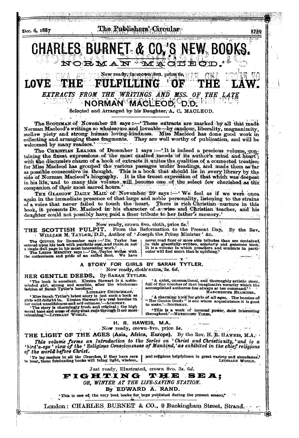 Publishers’ Circular (1880-1890): jS F Y, 1st edition: 347