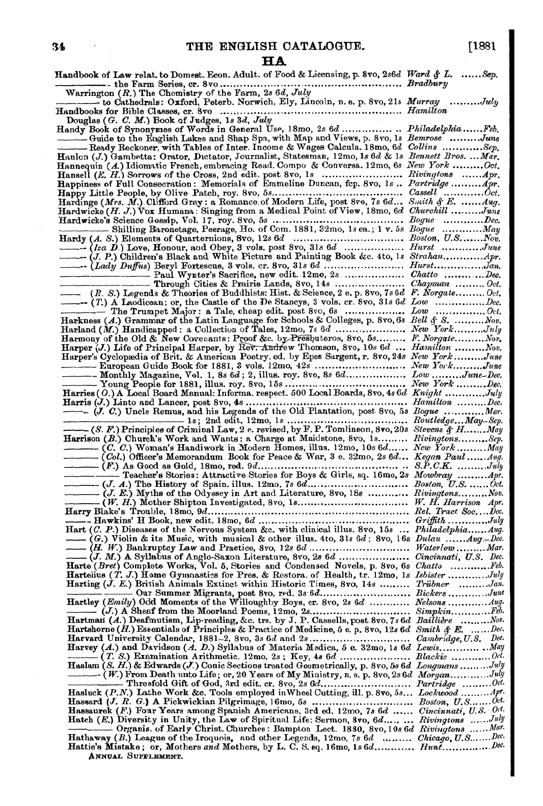 Publishers’ Circular (1880-1890): jS F Y, 1st edition - Untitled Article