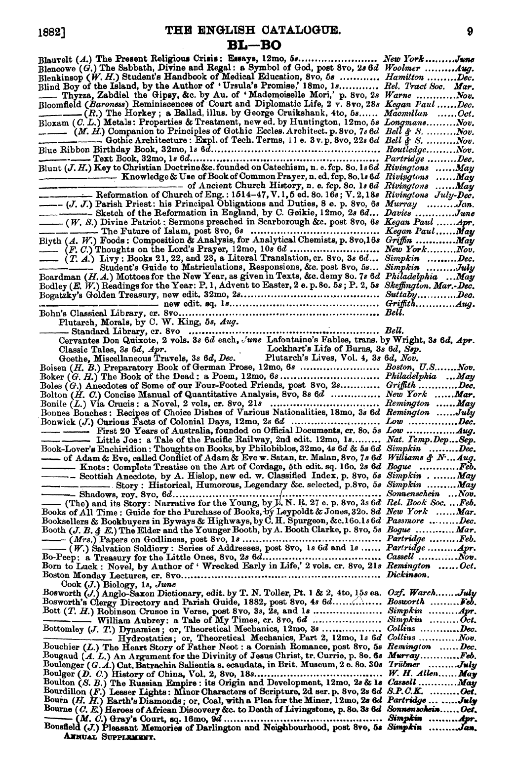 Publishers’ Circular (1880-1890): jS F Y, 1st edition - Untitled Article