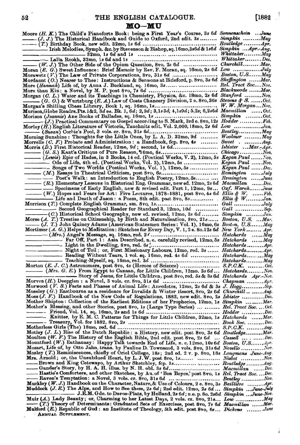 Publishers’ Circular (1880-1890): jS F Y, 1st edition - Untitled Article