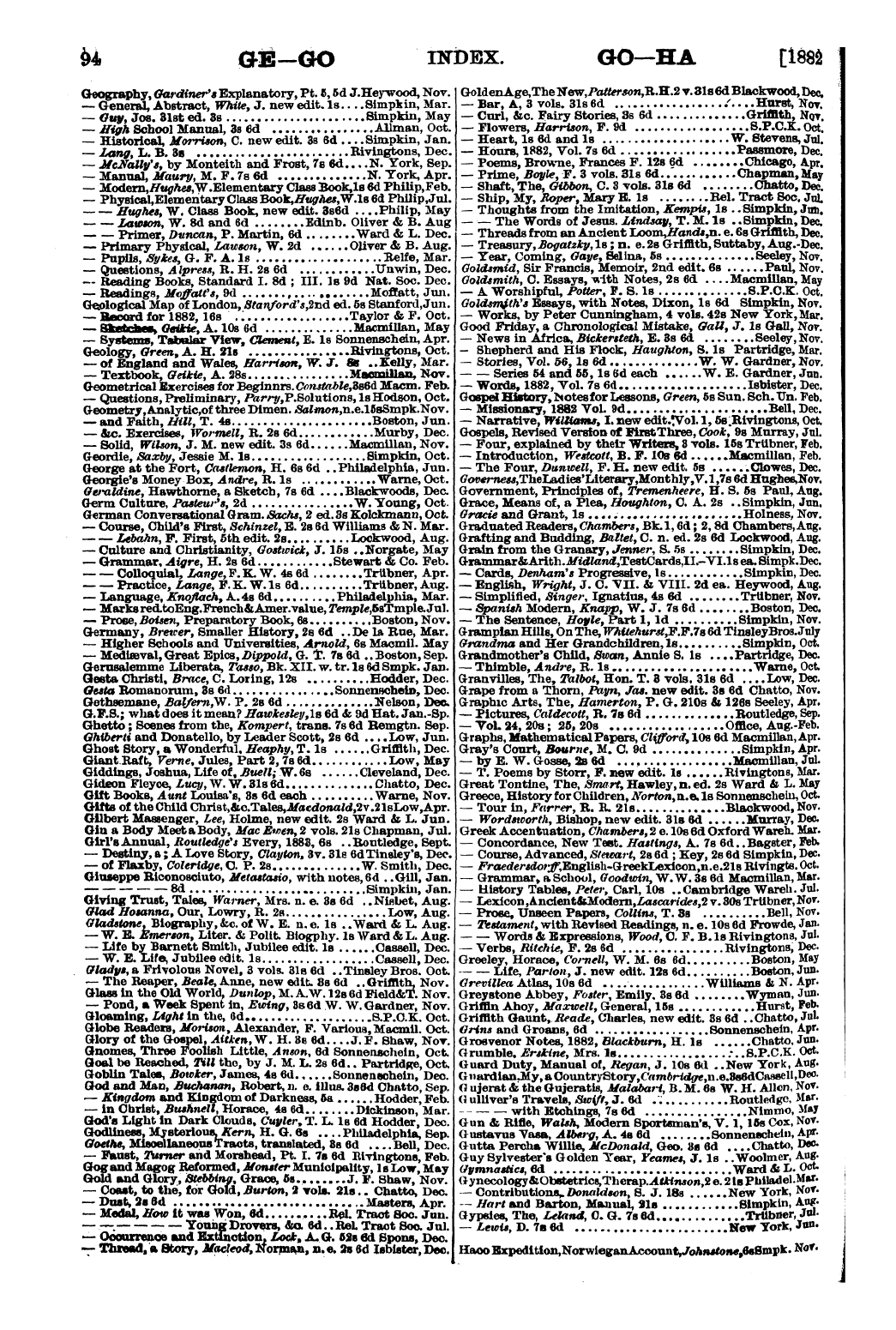 Publishers’ Circular (1880-1890): jS F Y, 1st edition - Untitled Article