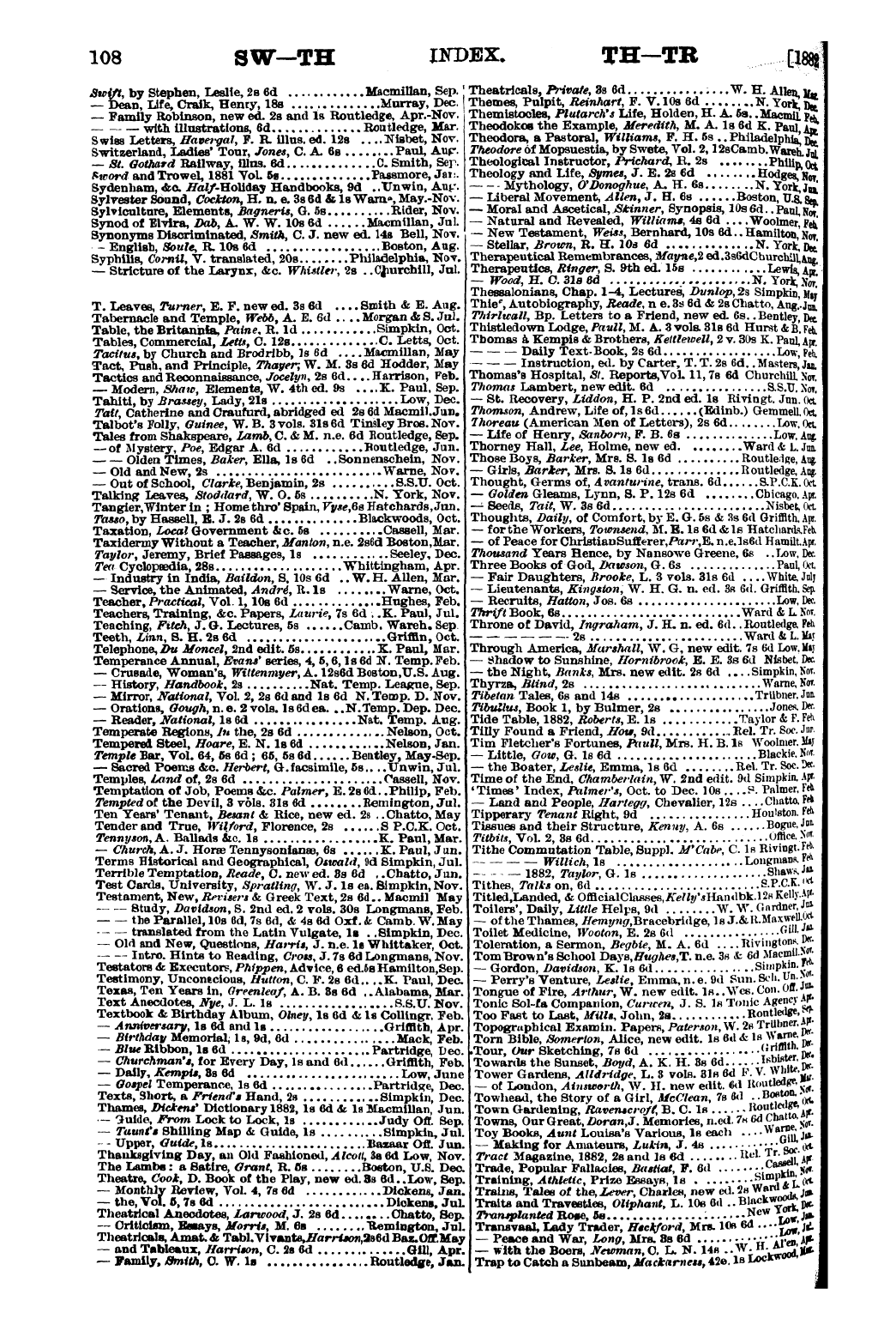 Publishers’ Circular (1880-1890): jS F Y, 1st edition - Untitled Article