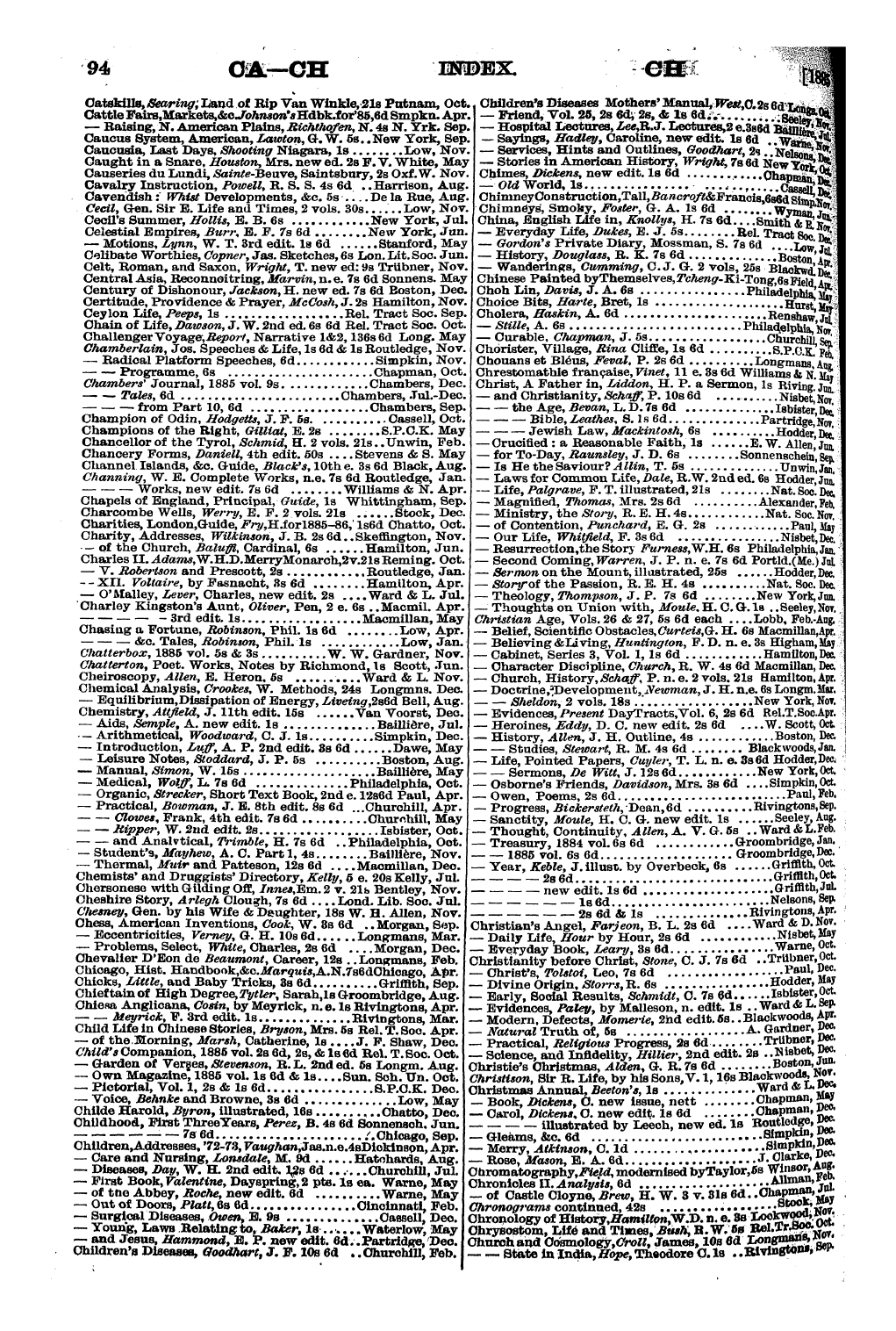 Publishers’ Circular (1880-1890): jS F Y, 1st edition: 96