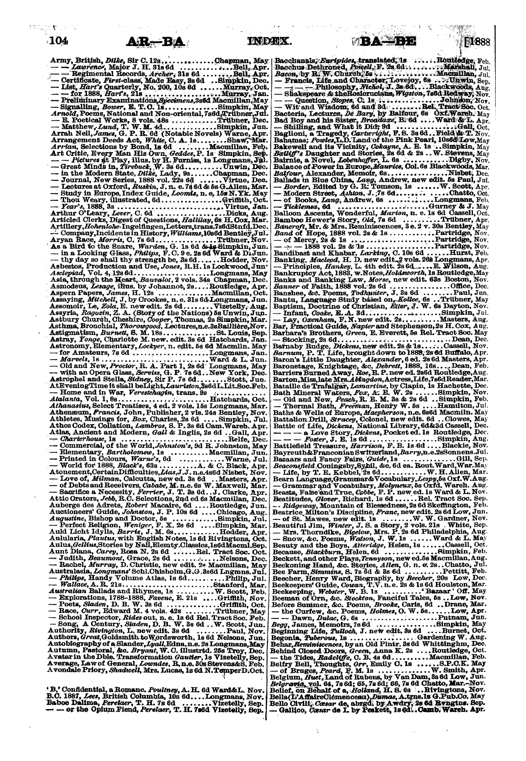 Publishers’ Circular (1880-1890): jS F Y, 1st edition - Untitled Article