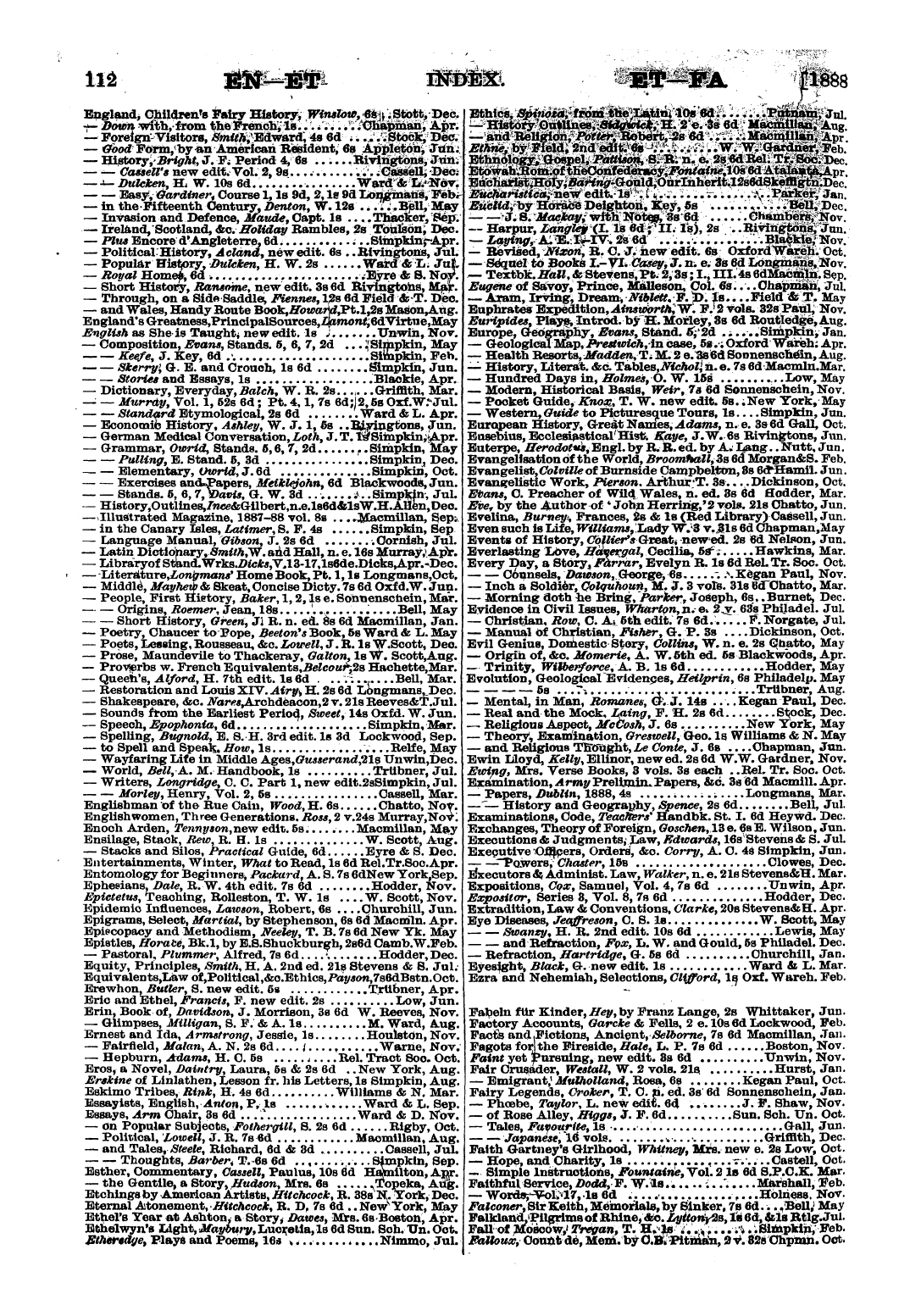 Publishers’ Circular (1880-1890): jS F Y, 1st edition - Untitled Article