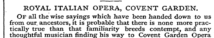 ROYAL ITALIAN OPERA, COVENT GARDEN. thou...