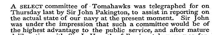 A select committee of Tomahawks was tele...