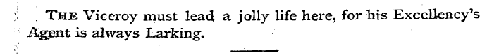 ;: . The Viceroy must lead a jolly life ...