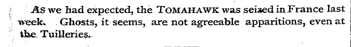 ;: As we had expected, the Tomahawk was ...