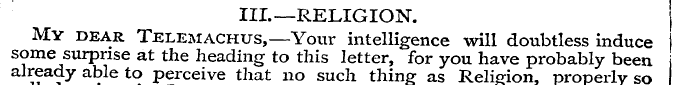 III.—RELIGION. called alread some My , s...