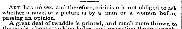 whether Art has a novel no sex or , a an...