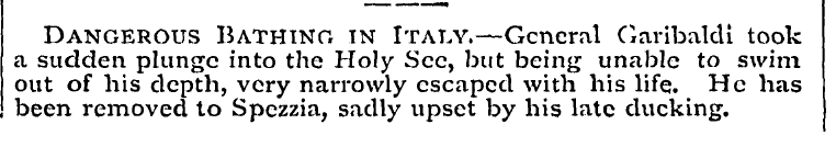 a sudden Dangerous plunge Bathing into t...