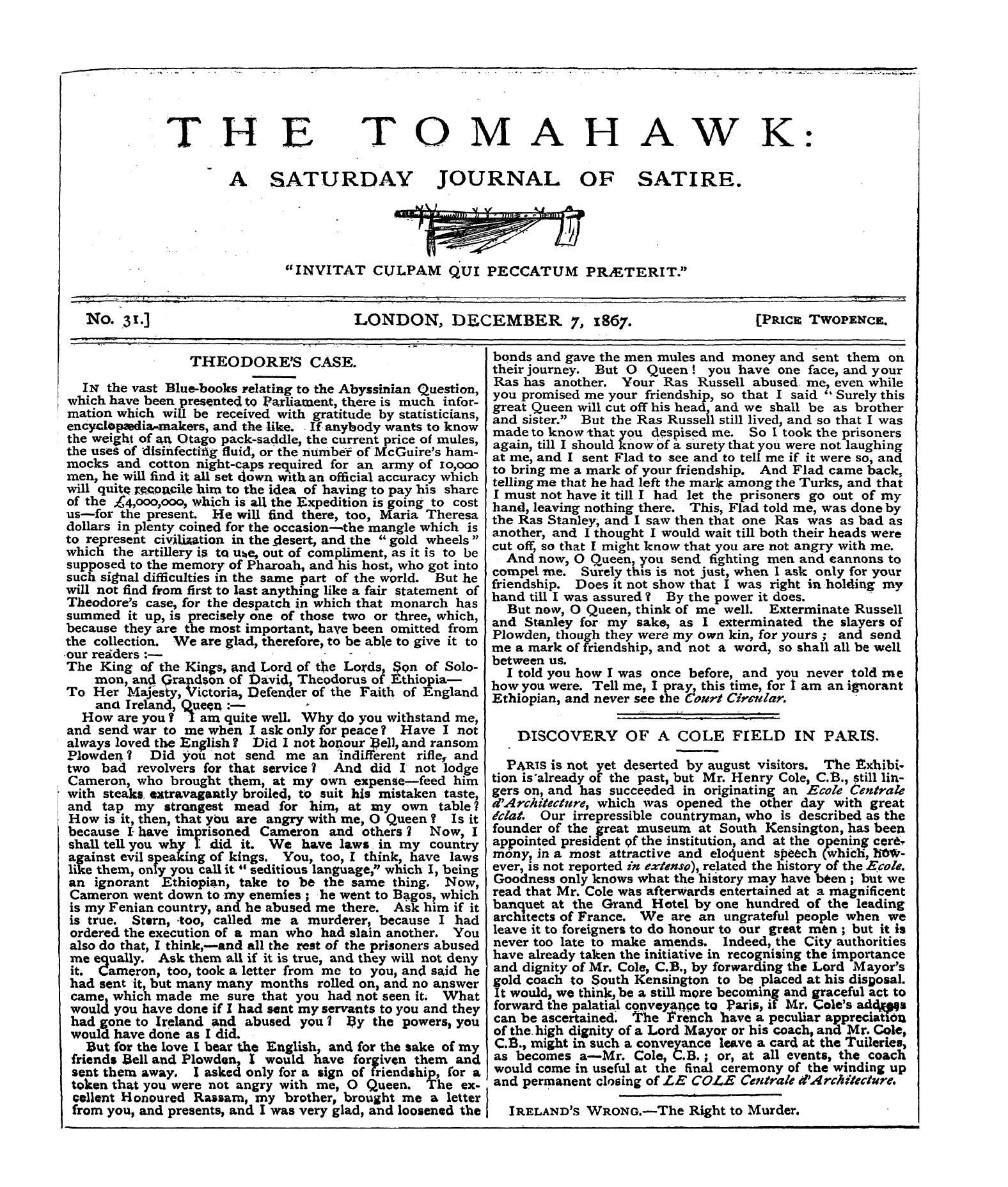 Tomahawk (1867-1870)