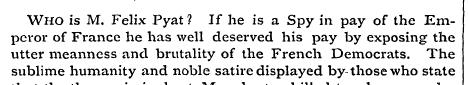 Who is M. Felix Pyat ? If he is a Spy in...