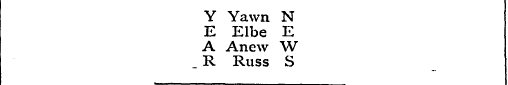 Y Yawn N E Elbe E A Anew W _R Russ S