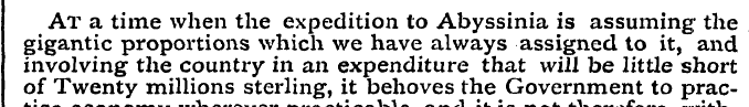 At a time when the expedition to Abyssin...