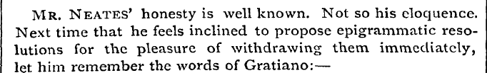 Mr. Neates' honesty is well known. Not s...