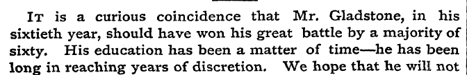 It is a curious coincidence that Mr. Gla...