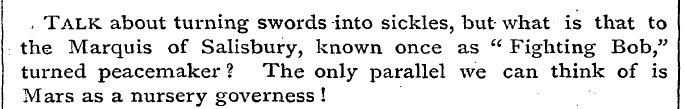 , Talk about turning swords into sickles...