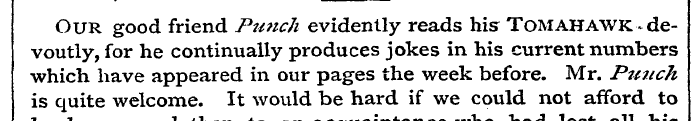 Our good friend Punch evidently reads hi...