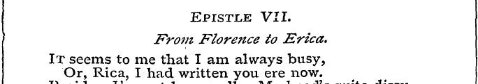 Epistle VII. From Florence to Erica. It ...