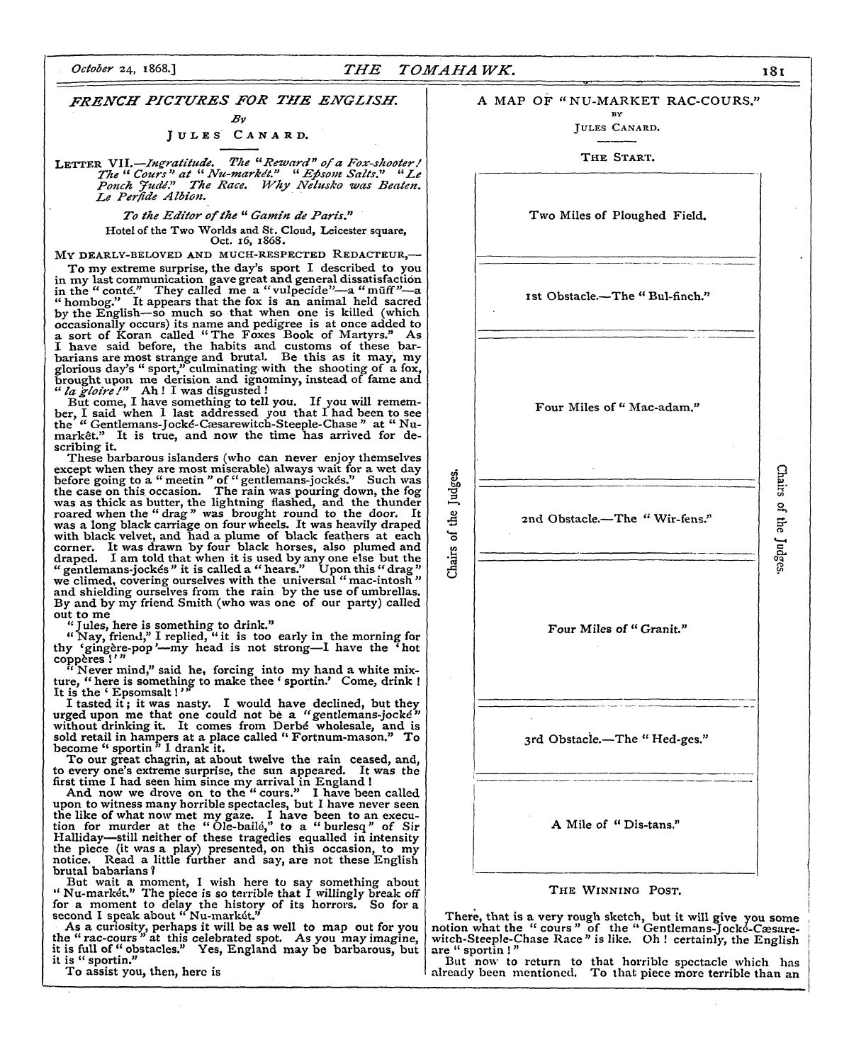 Tomahawk (1867-1870): jS F Y, 1st edition: 9