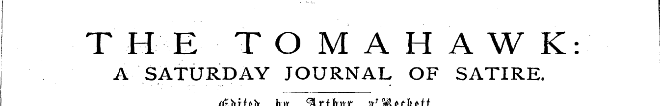 I T H E T O M A H A W K: A SATURDAY JOUR...
