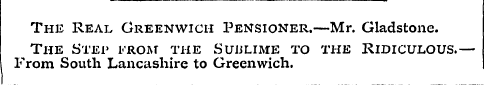 The Real Greenwich Pensioner.—Mr. Gladst...