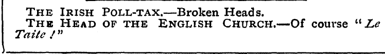 The Irish Poll-tax.—Broken Heads. The He...