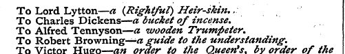 To Lord Lytton—a (Rightful) Heir-skin. ,...