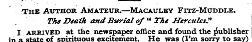 The Author Amateur.—Macauley Fitz-Muddle...