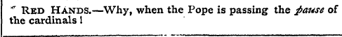 the * Red cardinals Hands 1 .—Why, when ...
