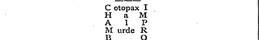 C otopax I H a M A 1 P M urde R B O E gg...