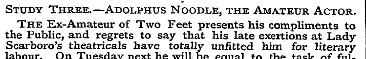 Study Three.—Adolphus Noodle, the Amateu...
