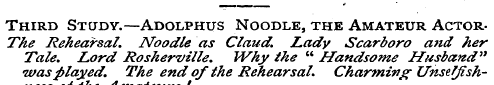 Third Study.—Adolphus Noodle, the Amateu...