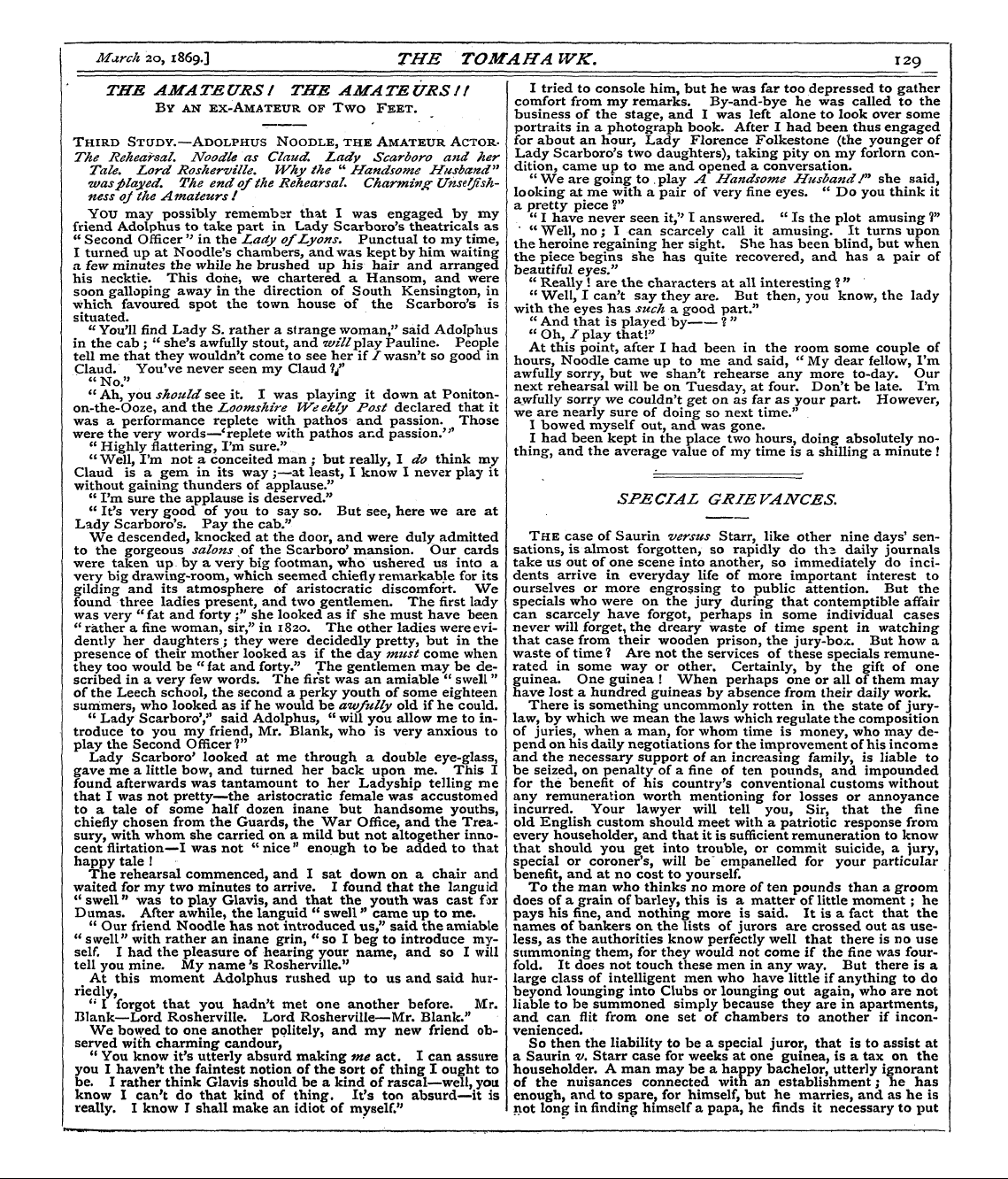 Tomahawk (1867-1870): jS F Y, 1st edition: 11