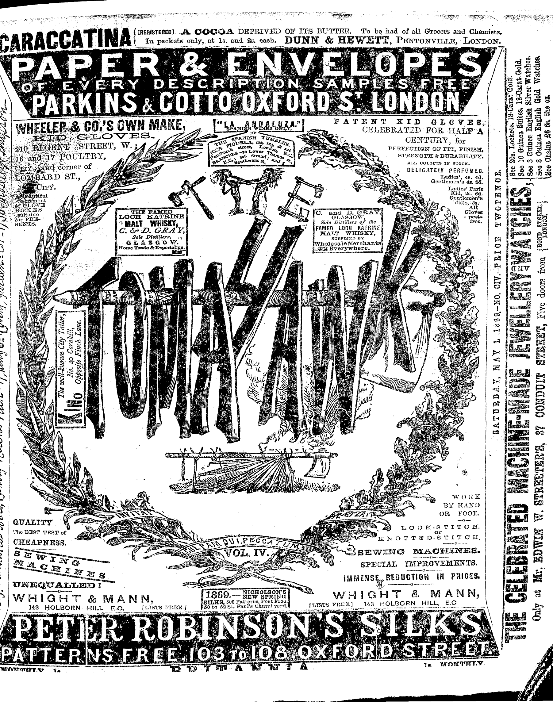 Tomahawk (1867-1870): jS F Y, 1st edition - ^ ¦ ^ -. •.^ R ' ¦ ¦ ¦•¦ ¦¦ ¦¦ ¦ • ¦ " . ¦ :, -- ^ Mm : ^^^ ' L^^^. M ^ Mh^ ' . . I -^K^K^ Mf^Ij[- Iyj| .-M:='F Crriistere03. Jsl Oocoa Deprived Of Its Butter. To Be 2iad Of All Grocers And Chemists, ? ¦ I™"'Lj? 1 P^M»_ Oiiiy,.At La. And ^ As. Eack. Dunh & Hewett, Pentonville, London. ? Fc*Ggs^G|