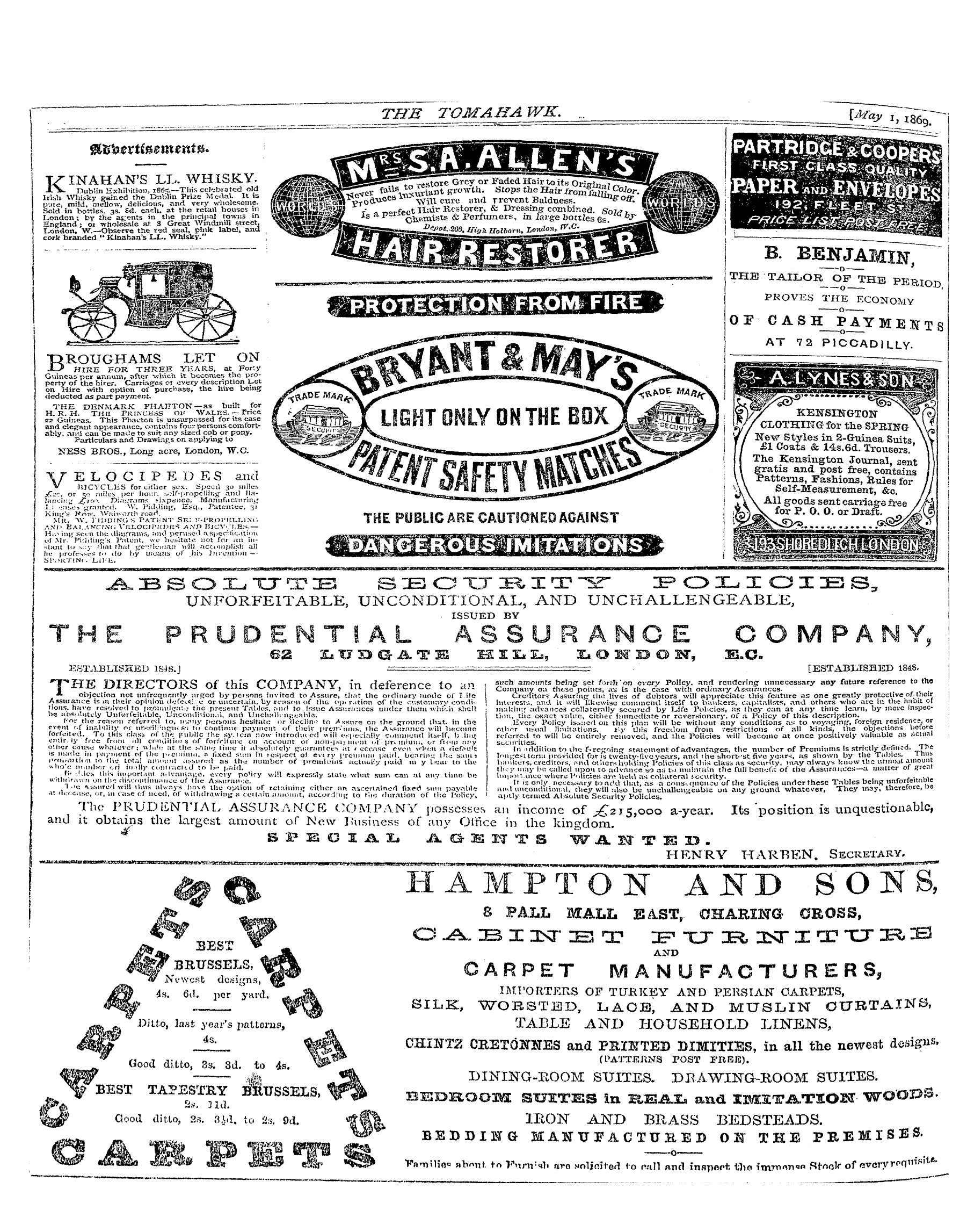 Tomahawk (1867-1870): jS F Y, 1st edition: 2