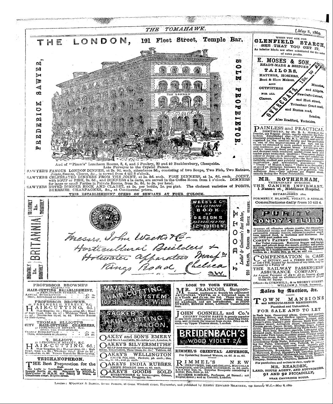 Tomahawk (1867-1870): jS F Y, 1st edition: 16