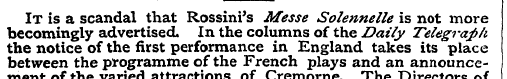 It is a scandal that Rossini's Messe Sol...