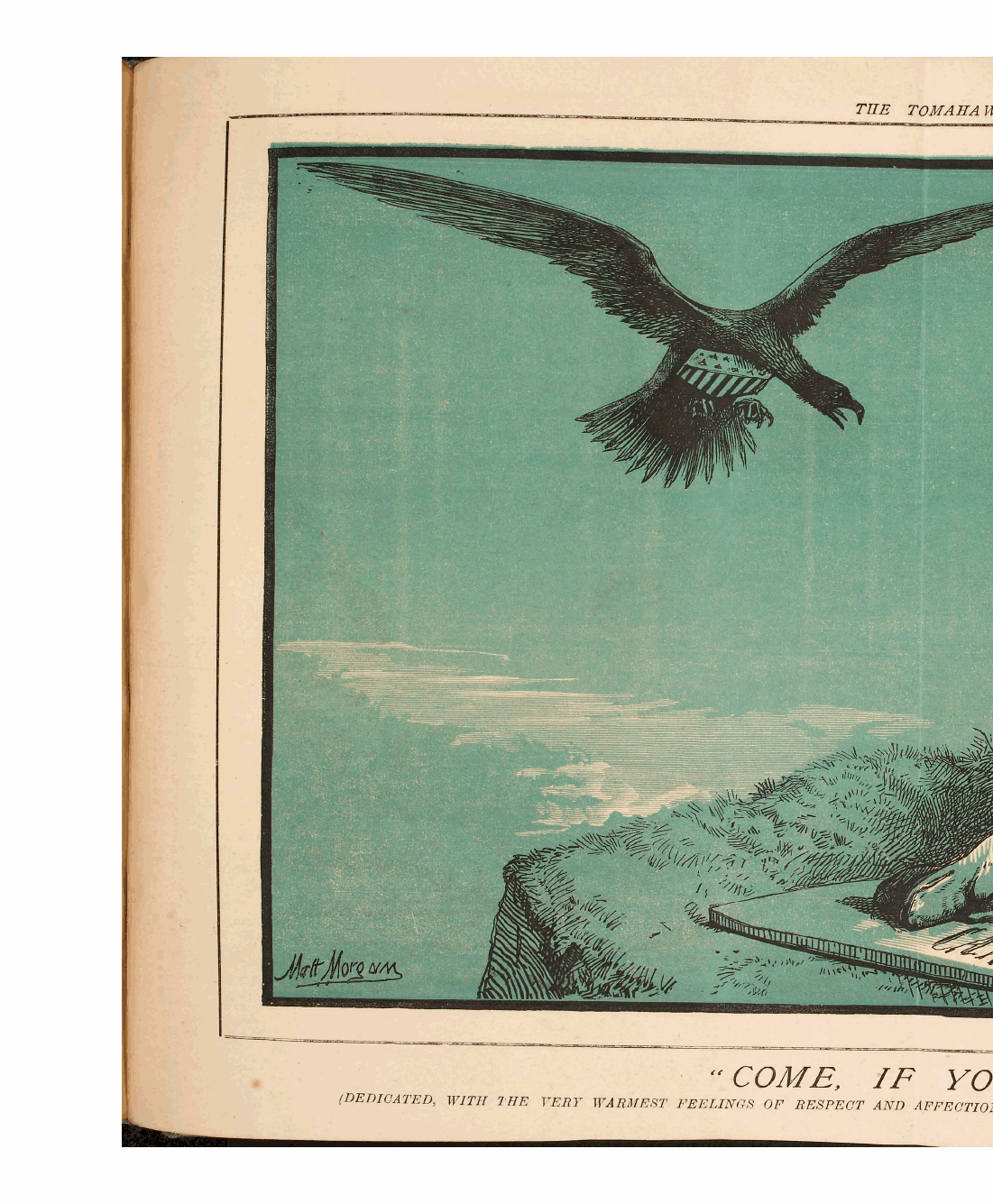 Tomahawk (1867-1870): jS F Y, 1st edition - " Come, If You Dare / " (Dedicated , With The Very Warmest Feelings Of Respect And Affection, To The American Eagle, By His Loving Cousin , The British Lion.)